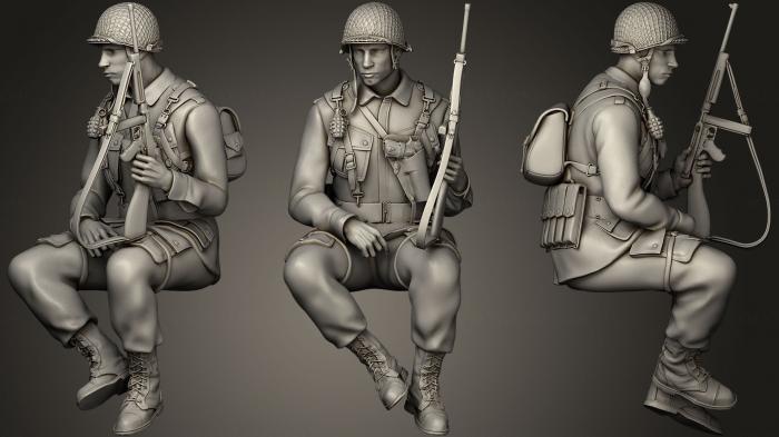 Military figurines (STKW_0244) 3D model for CNC machine